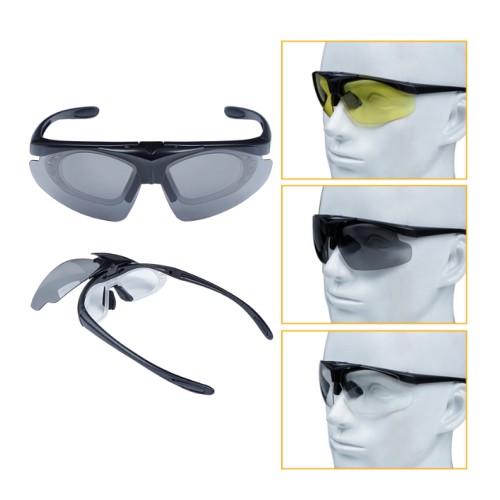WoSport Anti-Fog Shooting Glasses (Yellow/Clear/Smoke) (BK), See clearer